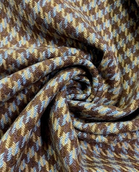 Твид гус.лапка беж\голубой